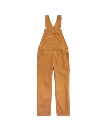 DICKIES Duck Canvas Salopette Bib Stone Washed Brown