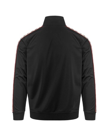KAPPA 222 Banda Anniston Track Top Sweatshirt Black / White Antique / Red