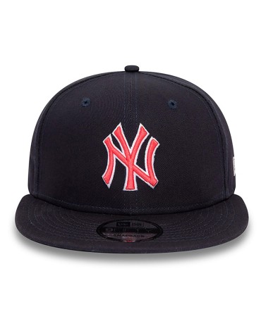 NEW ERA 9FIFTY New York Yankees MLB Outline Blu Navy e Rosso Corallo