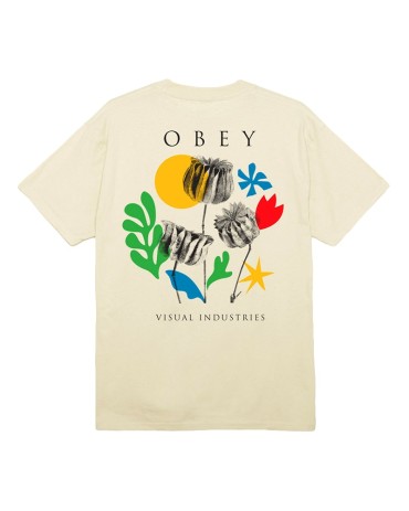 OBEY Flowers Papers Scissors Classic Tee Cream