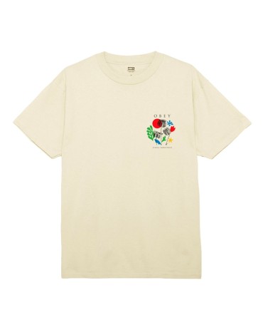 OBEY Flowers Papers Scissors Classic Tee Cream