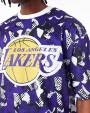 NEW ERA NBA LA Lakers T-Shirt Oversize All Over Print Mesh Viola