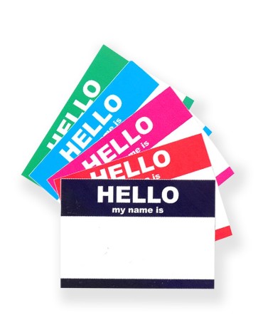 &quot;Hello my name is&quot; A8 50pz Sticker Pack
