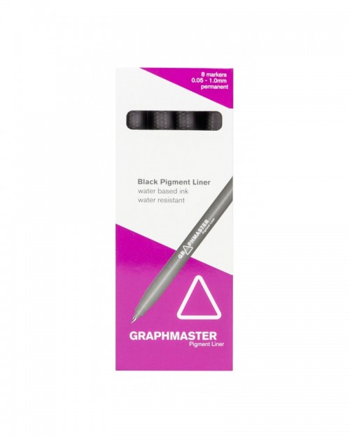 GraphMaster Black Pigment Liner 8pz Set