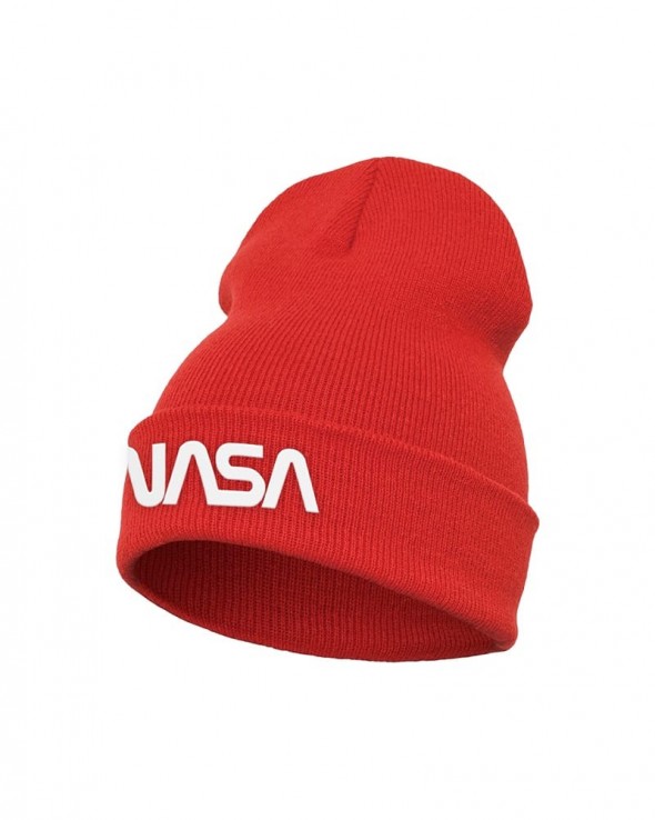 NASA Worm Logo Beanie Red