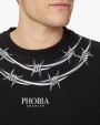 PHOBIA Barbed Wire Black T-shirt