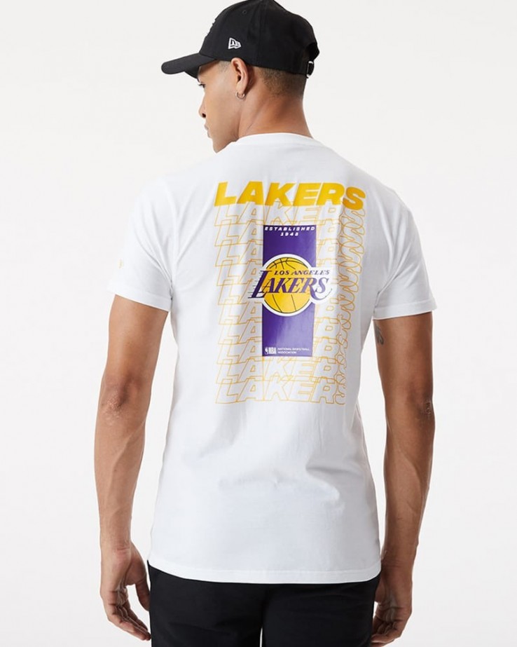 New Era Maglietta con logo Los Angeles Lakers Repeat Back 