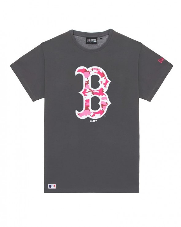 NEW ERA MLB Boston Red Sox Camo Logo Grey Tee