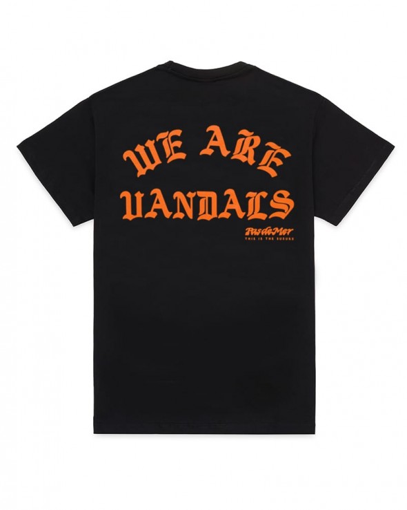 PAS DE MER We Are Vandals T-Shirt Black and Orange