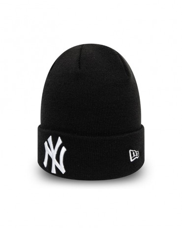NEW ERA League Essentials New York Yankees Cuff Knit Beanie Black and White