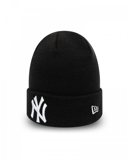 NEW ERA League Essentials New York Yankees Cuff Knit Beanie Black and White