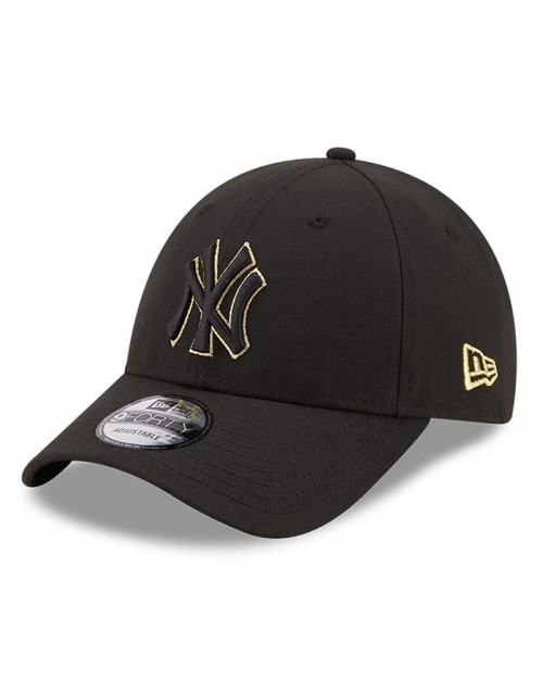 NEW ERA 9FORTY New York Yankees Repreve Black and Gold Logo