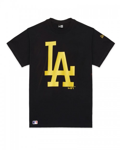 NEW ERA MLB LA Dodgers Team Logo Black T-Shirt