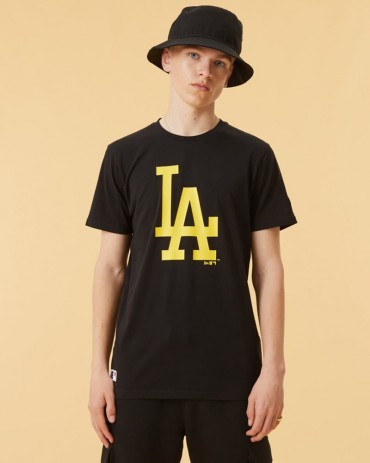 NEW ERA MLB LA Dodgers Team Logo Black T-Shirt