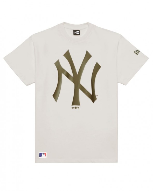NEW ERA New York Yankees Metallic Graphic Logo Tee White