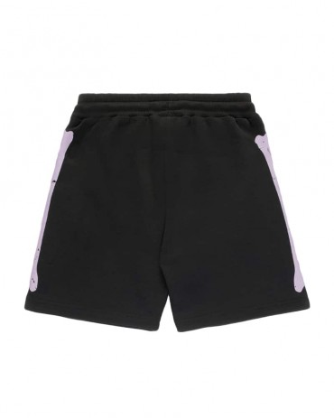 PHOBIA Purple Skeleton Black Shorts