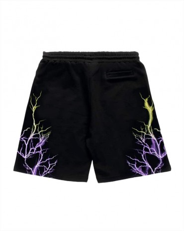 PHOBIA Purple Skeleton Black Shorts